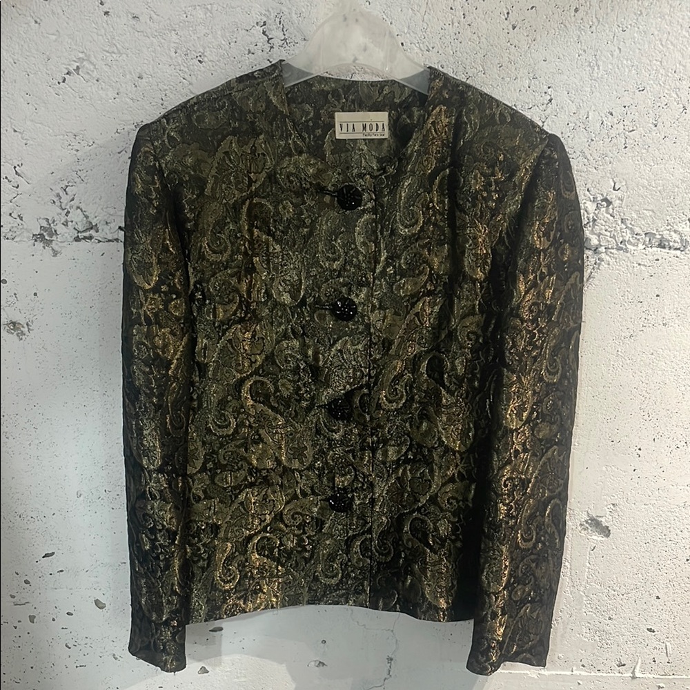 Vera Mont Black and Gold Women's Jacket